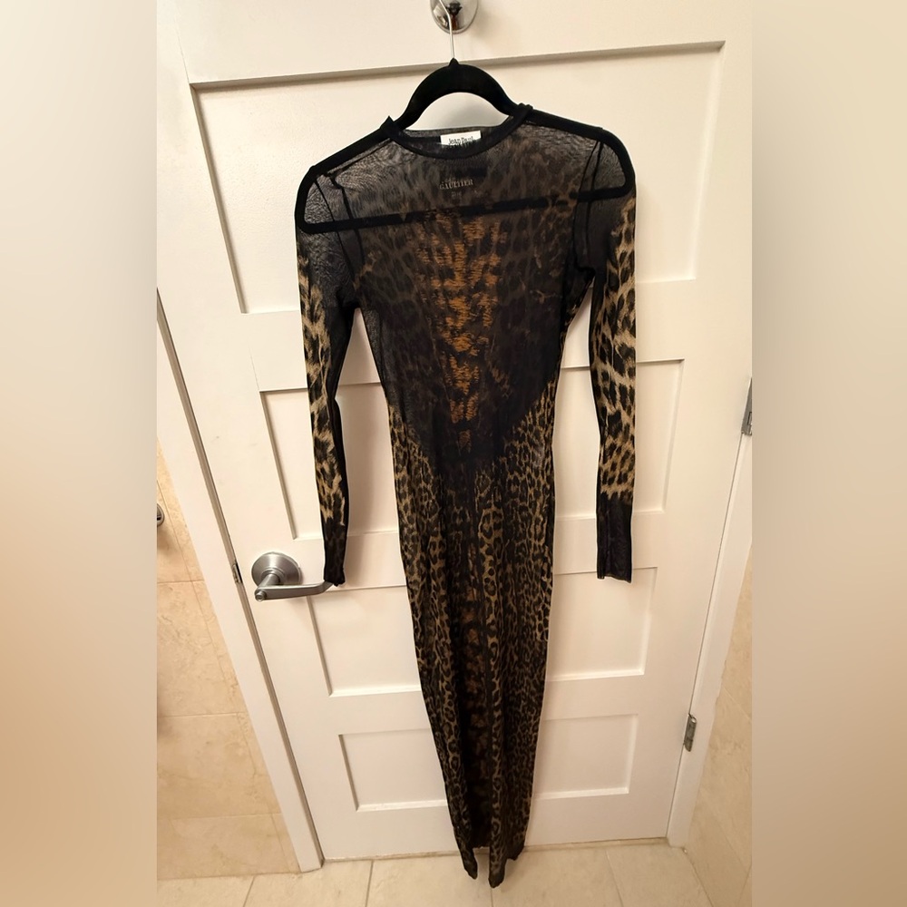 Jean Paul Gaultier Black and Brown Long Sleeve Dress